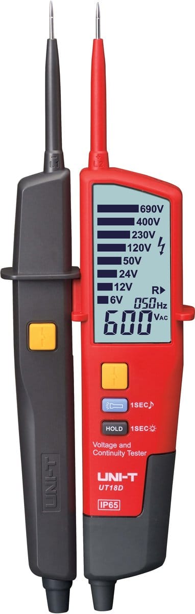 UNI-T UT18D Voltage Tester en Continuity Tester waterdicht IP65 CAT IV 600V