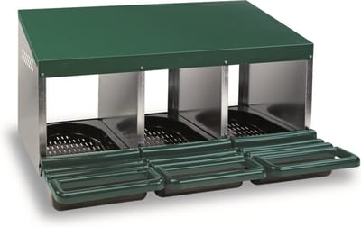 Gaun Pluimvee legnest met plastic vloer 3 vaks
