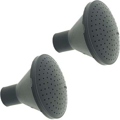 Set van 2 giettuitjes met sproeikop - 2,0 cm en 2,5 cm opening - voor 2-6 liter en 8-14 liter gieters - zwart