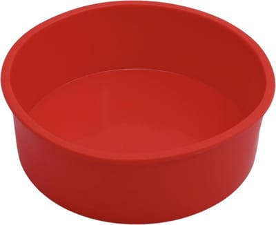 WiseGoods Ronde Taartvorm - Siliconen Cakevorm - Siliconen Bakvorm - Taarten Bakken - Rond - Ø 15.5 cm - Rood