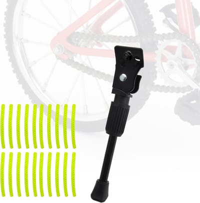 Bicycle Stand voor Kinderen, 14 Inch, Eenzijdige Fietsstandaard met Reflectoren, Ideaal voor Vouwfietsen en Kinderfietsen