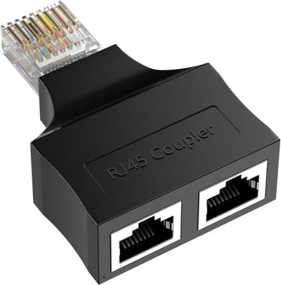 Ethernet Splitter RJ45 1 naar 2 Poorten LAN Netwerk Adapter voor Snelle Verbinding