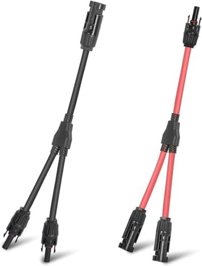 Solar kabel Y verdeler voor zonnepanelen - Mannelijk/Vrouwelijk connectoren