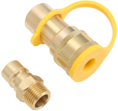 Dailygoods- Gassnelkoppeling Premium Afdichtingsring - Messing Adapterset - Veiligheidsbescherming - Stevig en Betrouwbaar - Eenvoudig te Vervangen - Compatibel met Lagedruk Natgassystemen - Gasconnector