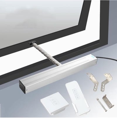 Elektrische Raamopener - Kettingraamopener Automatisch - Ventilatie Verbeteren - Verstelbare Slaglengte - 300-800mm - Zilver