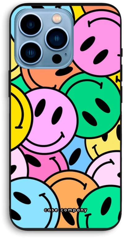 Case Company® - Hoesje geschikt voor iPhone 13 Pro hoesje - Smiley N°1 - Biologisch Afbreekbaar Telefoonhoesje - Bescherming alle Kanten en Schermrand