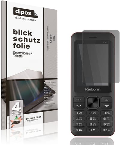 dipos – Matte Privacy Screenprotector geschikt voor Karbonn KX27 | Anti-Spy Beschermfolie