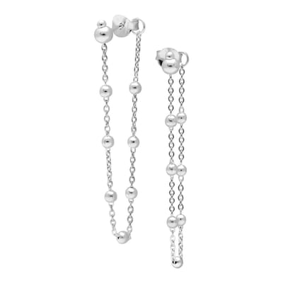 WeLoveSilver - zilveren oorstekers - chain design - hypoallergeen
