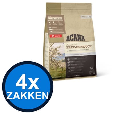 4x Acana - Singles Free-run Duck - Hondenvoer Droogvoer - 2 kg
