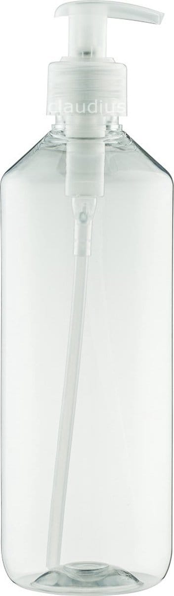 Lege Plastic Fles 500 ml PET transparant - met transparante pomp - set van 10 stuks - Navulbaar - leeg