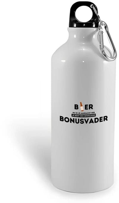 Hacebo® - bier, nu ik je aandacht heb je bent een geweldige bonusvader waterfles - de beste bonusvader - vader cadeautjes - vaderdag - verjaardagscadeau - verjaardag - cadeau - geschenk - kado - gift - water fles - 400ML