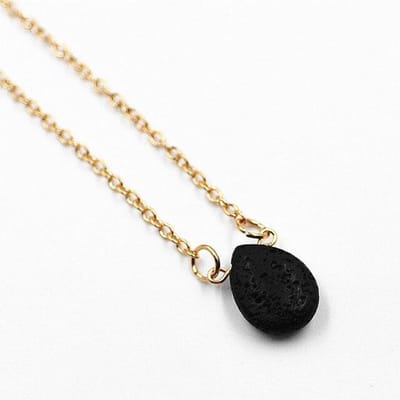 10 Stuks Lavasteen Essentiële Olie Diffuser Ketting Aromatherapie Sieraden Waterdruppel Hart Kogel Driehoek Lava Diffuser Ketting beige