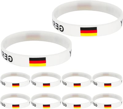 Set van 10 robuuste silicone armbanden voor fans, perfect voor sportevenementen, voetbal, en wereldkampioenschappen