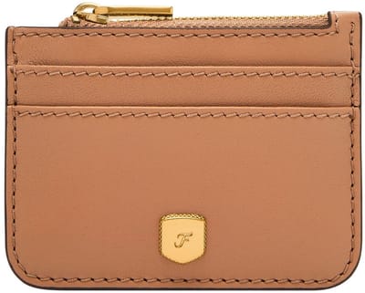 FOSSIL Kaarthouder Sleutelgeval Lennox Zip Card Case Dust Beige
