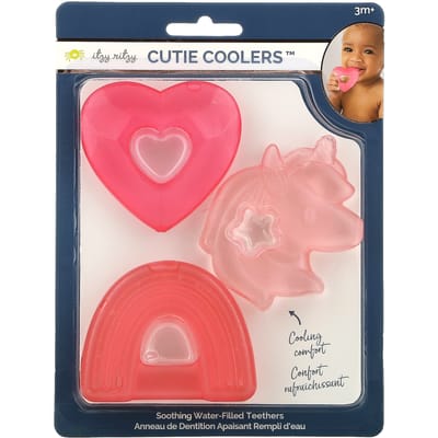 Itzy Ritzy, Cutie Cooler, Verzachtende Water Teether, 3 Maanden Of Meer, Magisch, 3 Teethers