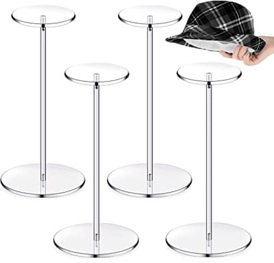 Acryl Hoed Stand Houder | Display Rack voor Sieraden, Speelgoed en Meer | 4 Sets