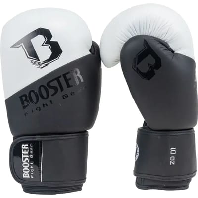 Booster Bokshandschoenen - Thunder Series 1 - Zwart / Wit 10 oz