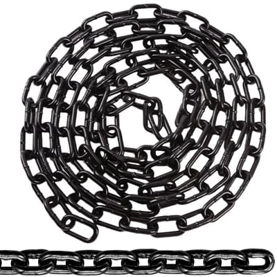 Duurzame 10 m lange zwarte stalen ketting - 3 mm dikke anti-diefstal ketting voor honden, tuin en beveiliging