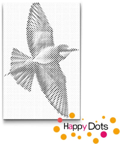 HappyDots DOT Painting Vogels 05 - 20x30cm
