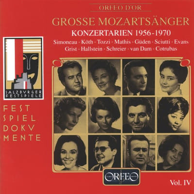 Camerata Academica, Bernhard Paumgartner - Große Mozartsänger Vol. IV (Konzertarien 1956-1970) (CD)