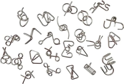 Kerst Kalender - Adventspuzzel - Dagelijkse Uitdaging - 24 Metalen Puzzels - 24 Stuks - Metaal