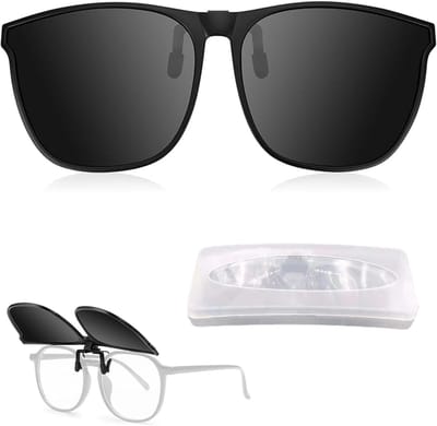 Zonnebril Clips - Bril Opzet - Zon Bescherming - Polariserend Glas - Universele Pasvorm - Grijs