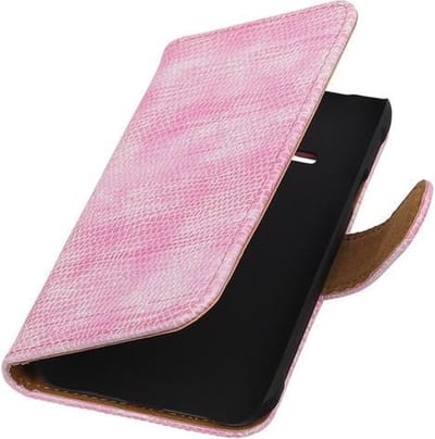 Samsung Galaxy J1 Ace - Mini Slang Roze Booktype Wallet Hoesje