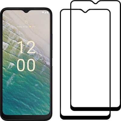 Smartphonica 2 Stuks Screenprotector Geschikt voor Nokia C32 - Full Cover Tempered Glass - Gehard glas Geschikt voor Nokia C32 geschikt voor Nokia C32