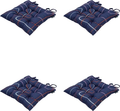Madison - Zitkussen - Universeel - 4 stuks - 46 x 46 cm - Joah Indigo - Tuin - Toscane