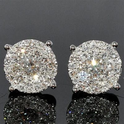 Sterling Oorstekers Eenvoudig Stijlvol Ontwerp Bruiloft Verloving Mode Accessoires Chique Cadeau Schitterende CZ Sieraden gray