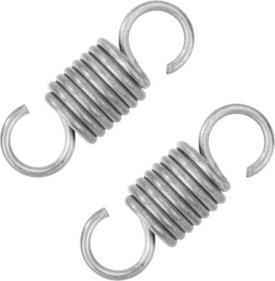 2x Set Trekveren 50mm RVS met Dubbele Haak - Sterke Spanveren 17,9kg