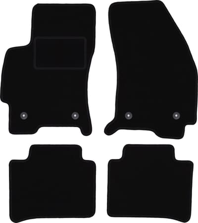 Zwarte veloursmatten voor: Ford Mondeo MK3 stationwagen, liftback, sedan (2001-2007)