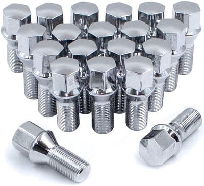 Wielbouten M12 x 1,25 met 28 mm schachtlengte en 17 mm hex conisch, 21 stuks voor Jeep en Chrysler voertuigen