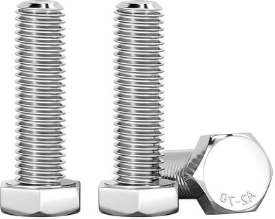 Hexagonale Schroeven M8 x 30 mm, Set van 10 Stuks, Hoogwaardige Staal, Geschikt voor Metaal, Bouw, Auto en Machinewerk