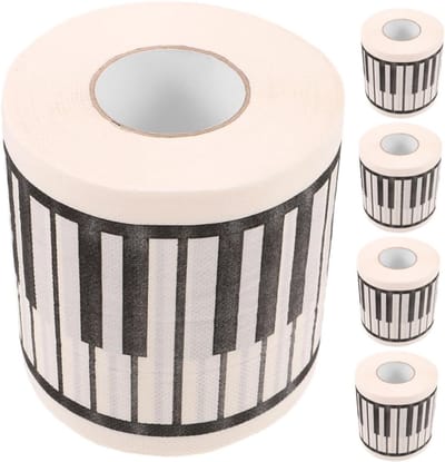 Toiletrollen - Pianotoetsen - Badkamer Decoratie - Unieke Print - 5 Rollen - Divers