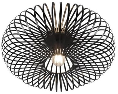 TRIO JOHANN - Plafondlamp - Zwart mat - excl. 1x E27 4 W - Verlichting omhoog en omlaag