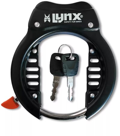 Fiets Ringslot Lynx 62mm Gehard staal zwart