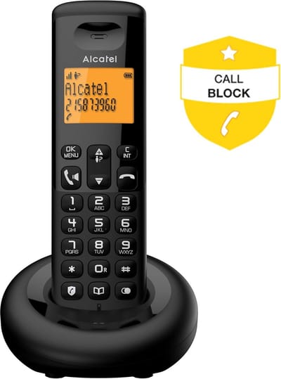 Draadloze Telefoon - Huistelefoon DECT - Thuiscommunicatie - Oproepen blokkeren - 50 contacten - Zwart