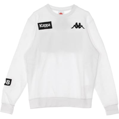 Authentiek La Bazya heren sweatshirt met ronde hals, wit/wit/zwart