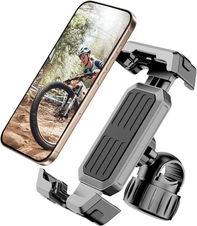 Fietstelefoonhouder - Eenvoudig te installeren - Motorfietstelefoonhouder - [Ultrastabiele fietstelefoonhouder - Elektrische scooter E-bike telefoon stuurtelefoon - Voor 4,7-7 inch telefoons - Fietsaccessoires]