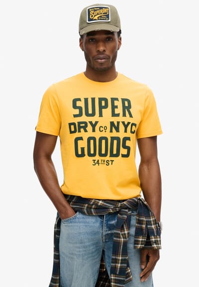 Superdry - T-shirt met geborduurde letters - Heren - T-shirts