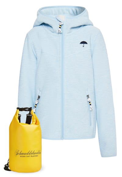 Schmuddelwedda Blouson + Tagesrucksack - SET Meisjes IJsblauw gemêleerd