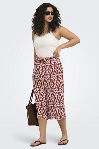 ONLY CARMAKOMA - ONLMIKASI CULOTTE BELT PANTS AOP - Meisjes - Leggings