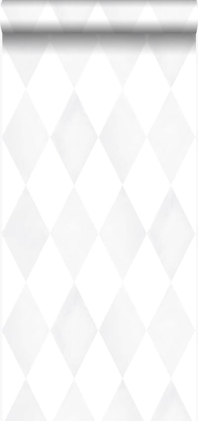 Origin Wallcoverings behang wieberruit-motief mat wit en licht warm grijs - 337220 - 53 cm x 10,05 m