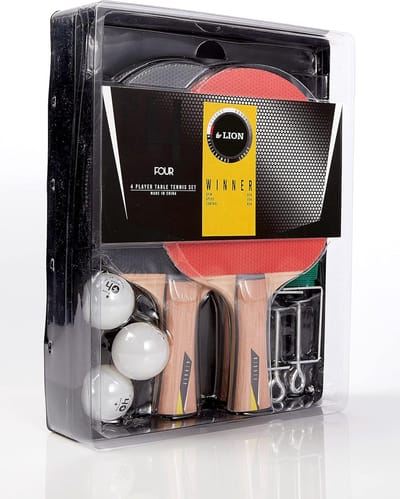 Tafeltennis Set - Pingpong Set - Plezier Thuis - Inclusief 4 Batjes - 4 Spelers - Veelkleurig