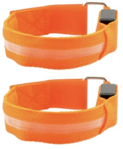 Hardloop LED Verlichting - Oranje hardloopband - 2 stuks - Oranje - band - Fietsen - Outdoor Sports - Incl Batterij - 3 Lichtstanden - CHPN