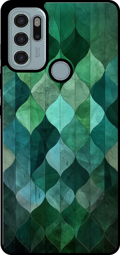 Smartphonica Telefoonhoesje Geschikt voor Motorola Moto G60s met groene bladeren opdruk - TPU backcover case green leaf design - Groen geschikt voor Motorola Moto G60s