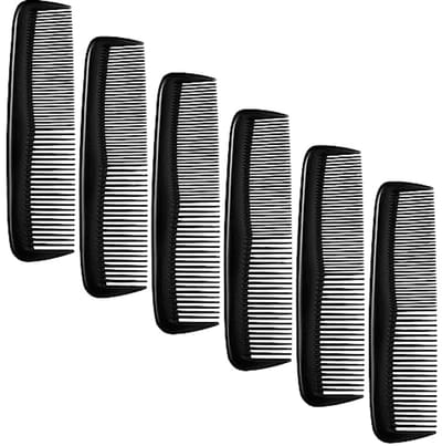 Antistatische Koolstofvezel Kammen - 6 Stuks Professionele Haar Styling Kammen