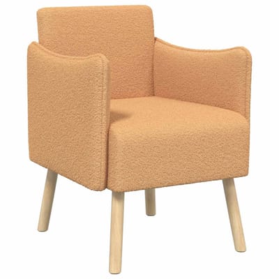vidaXL - Accentstoel - Beige - Bouclé