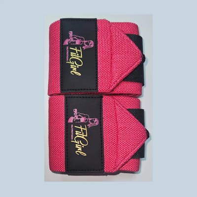 FitGirl Nutrition 4 Stuk Polsband voor Fitness, CrossFit, Krachttraining – Versteviging & Versterking Polsen - Polsbandage Wrist Wraps - Pols support kleur Neon Pink
